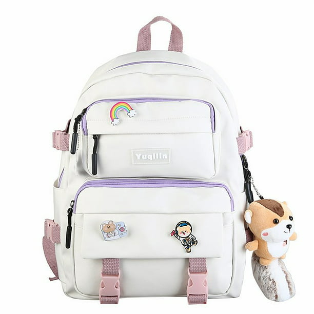 TRO-Lls Wo-Rld School Backpack Bookbag Casual Daypack Travel Laptop Backpack for Girls Women Teenagers Blue 